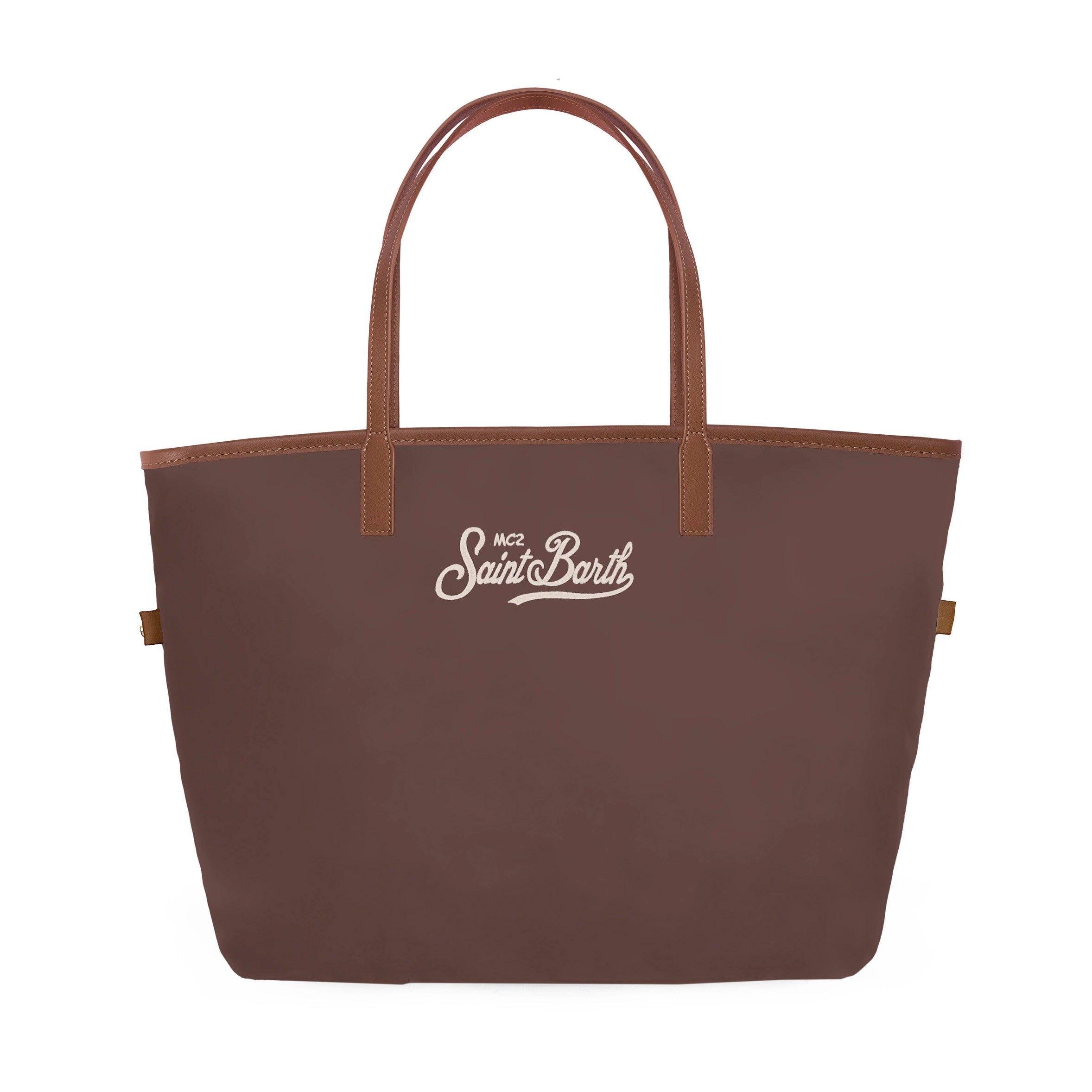 MC2 Saint Barth City Bag Mid borsa marrone nylon