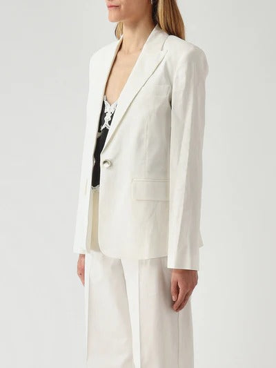 Pinko Freda 106597 A34I Giacca Donna Bianco Lino