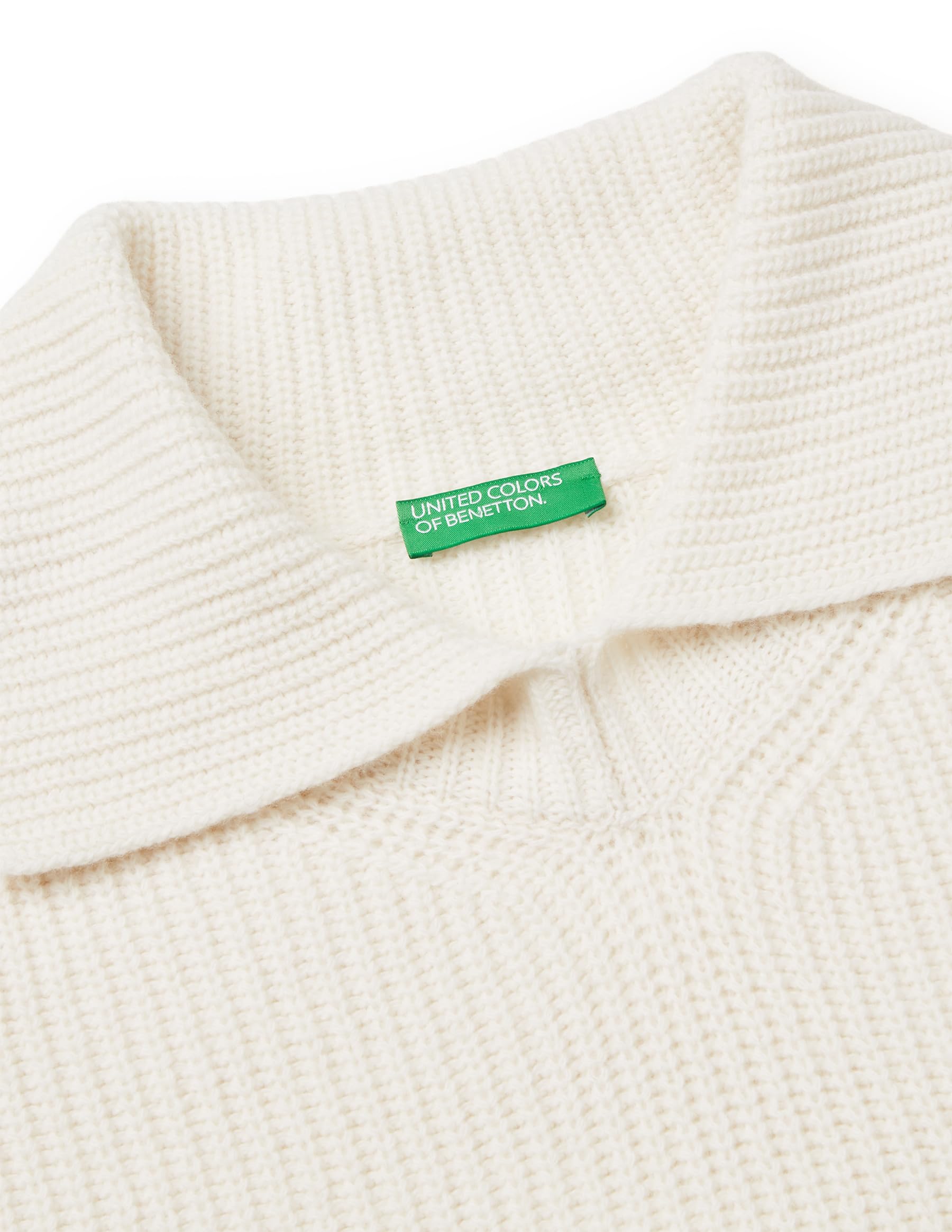 Benetton Maglieria Mantella Donna M Bianca 1344du01k