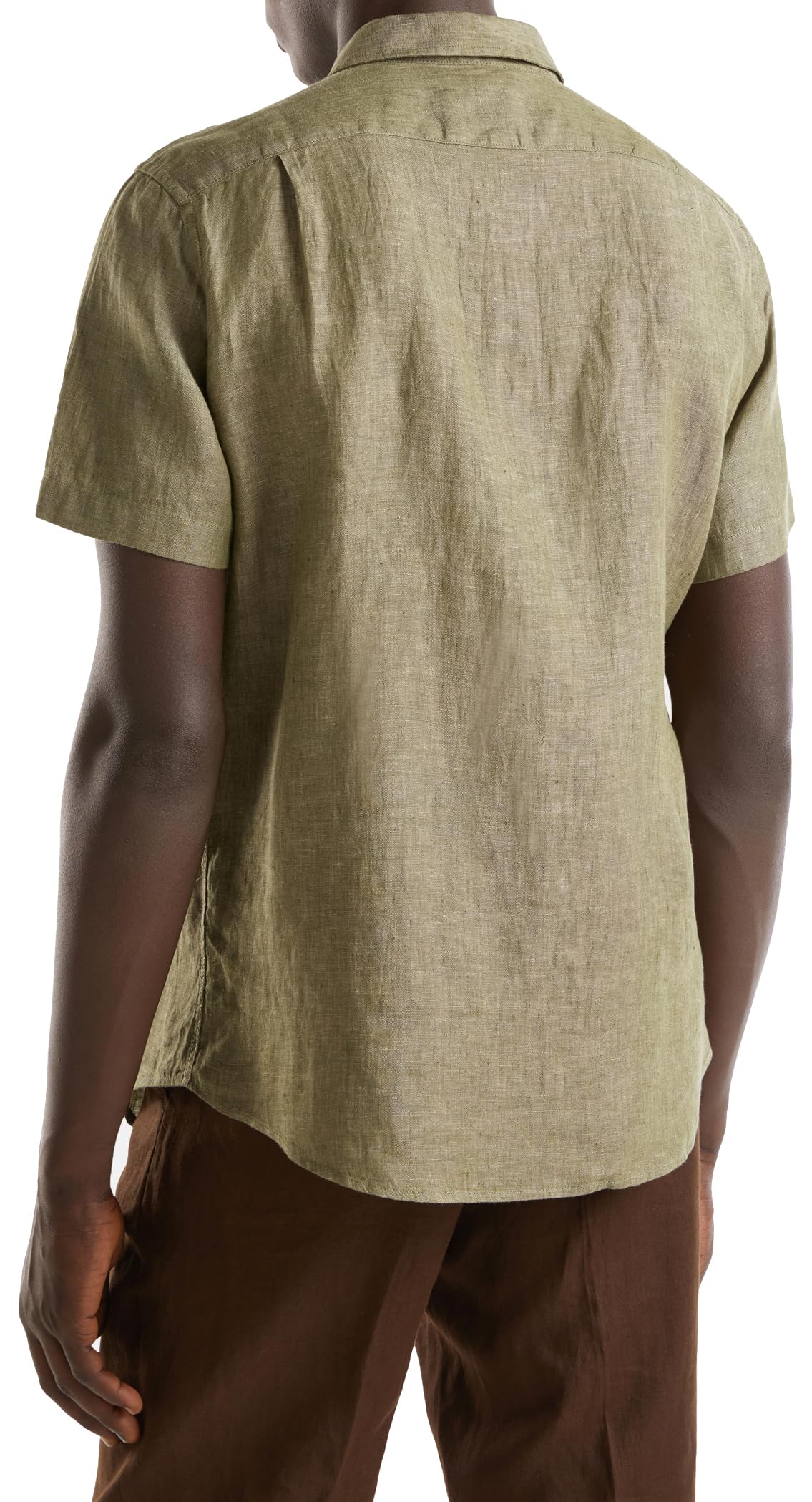 United Colors of Benetton Camicia Uomo Verde Militare Scuro