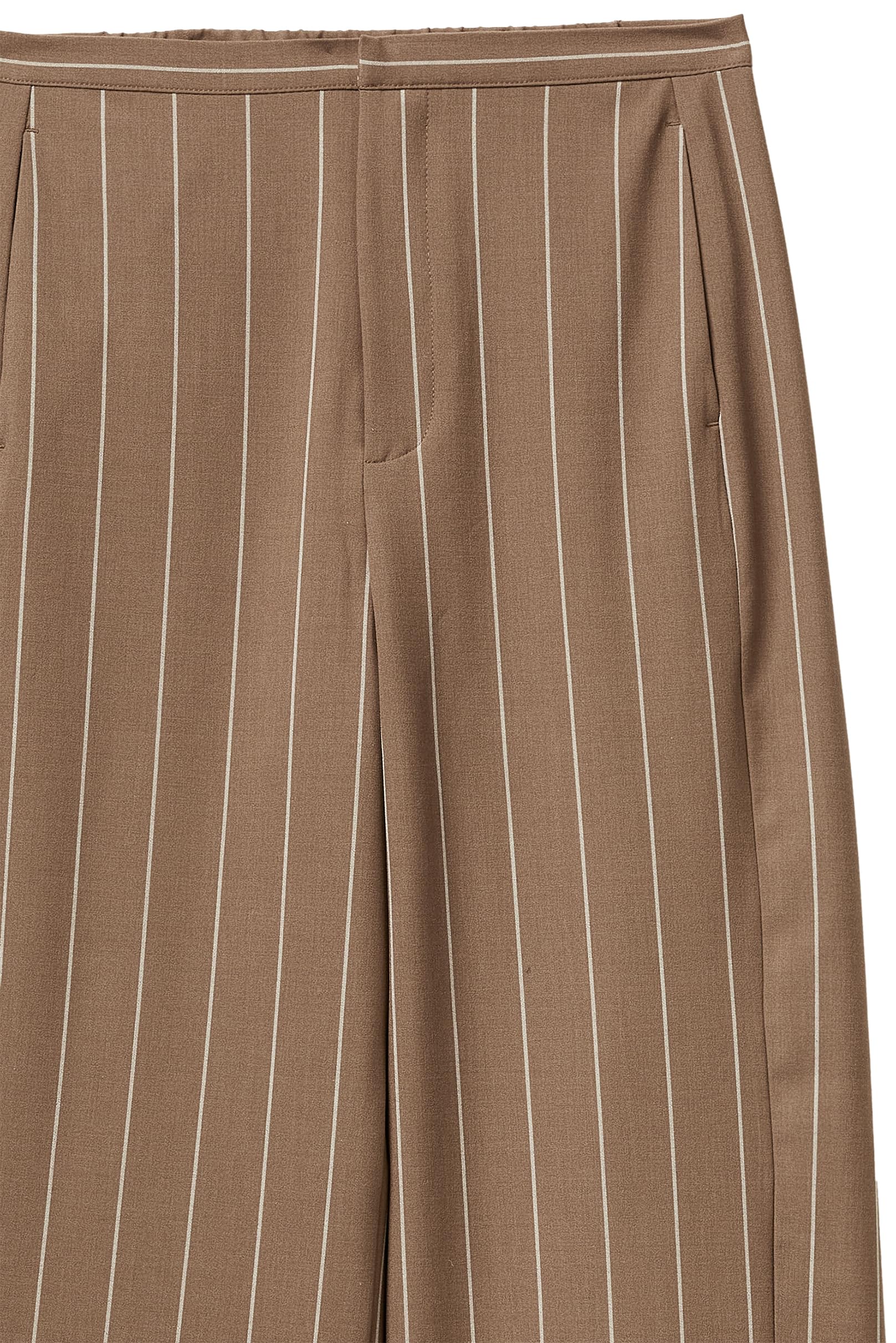 Benetton Pantalone Gessato Gamba Larga Donna