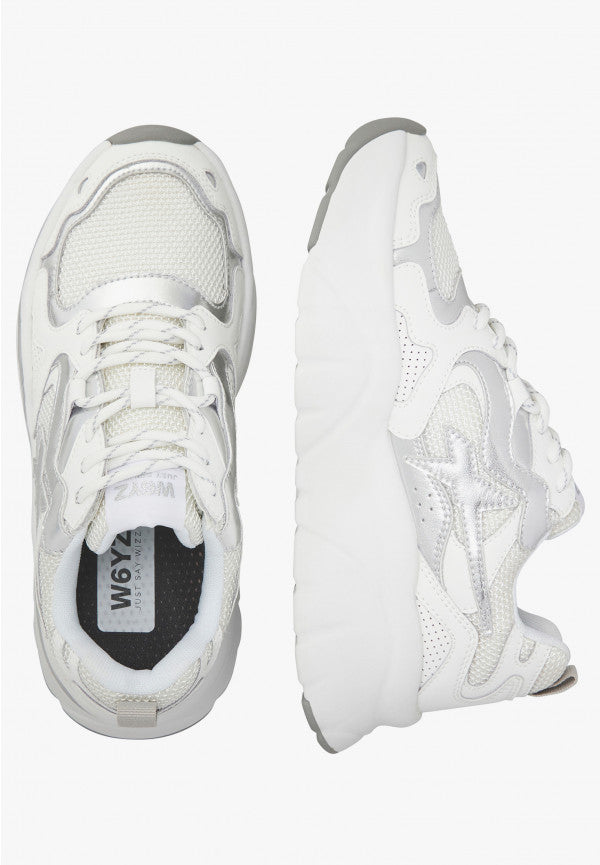 W6YZ Mia-W 2019468 04 sneakers donna Bianco Argento platform