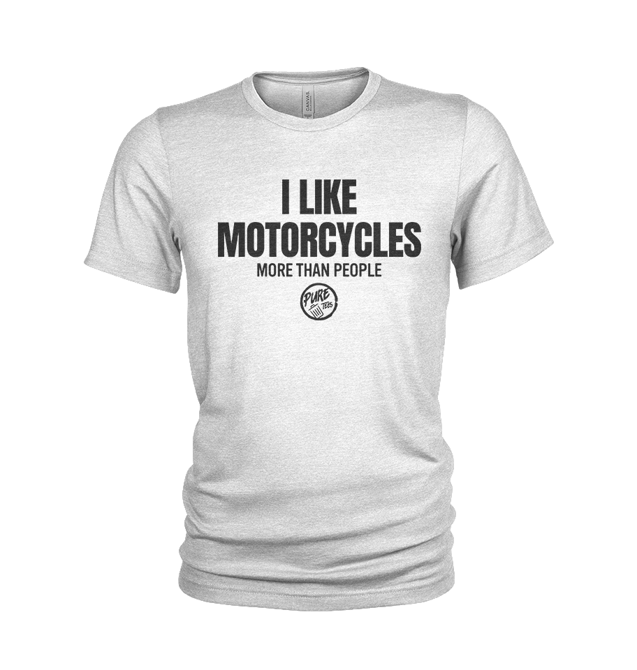 Pure Trash I like Motorcycles more than people maglietta uomo oliva