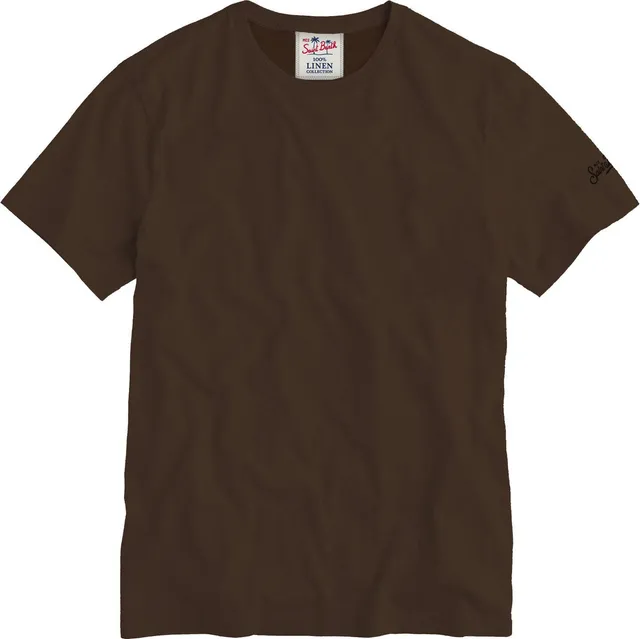 MC2 Saint Barth Ecstasea t-shirt uomo lino marrone