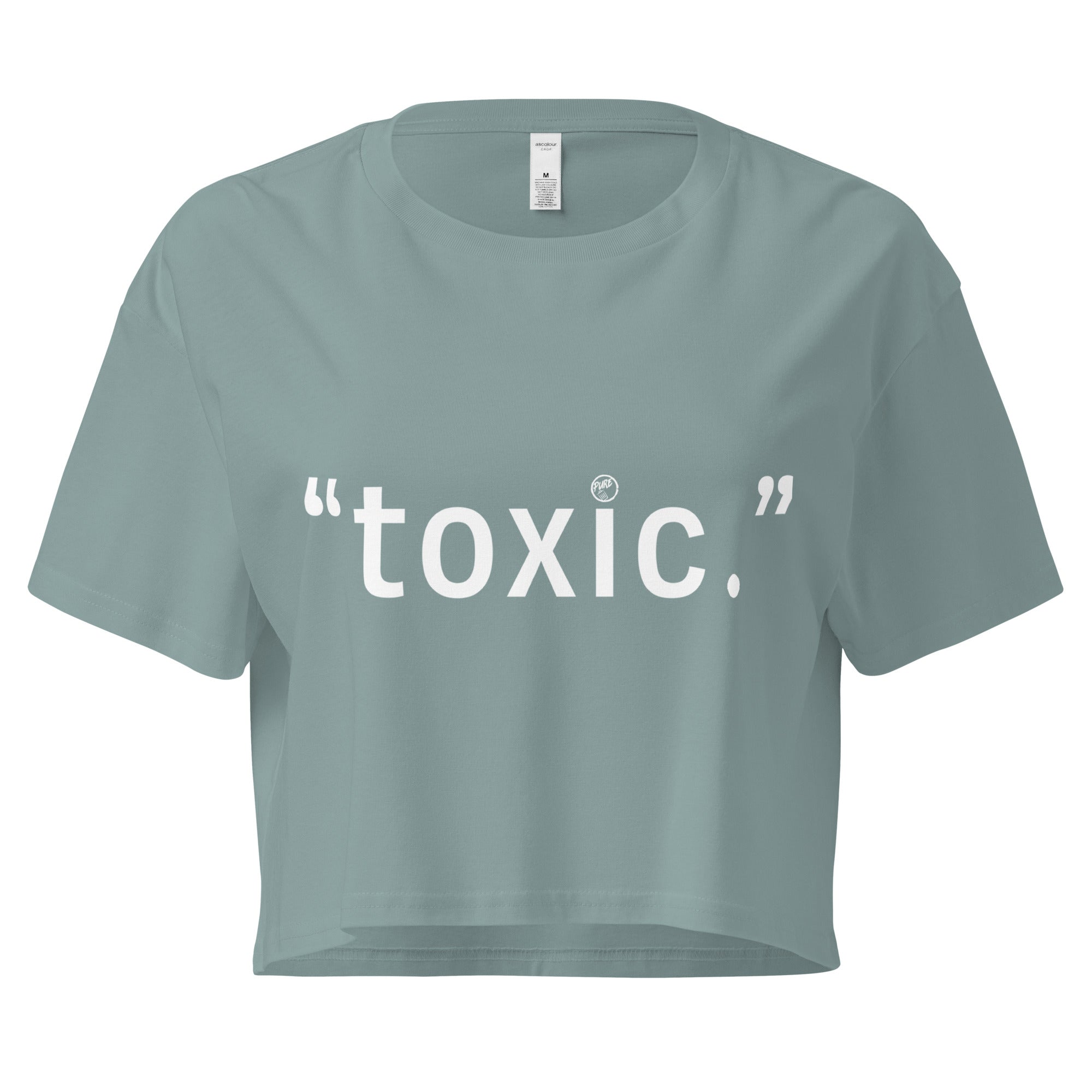Pure Trash Womens T-Shirts toxic. crop top donna cotone nero