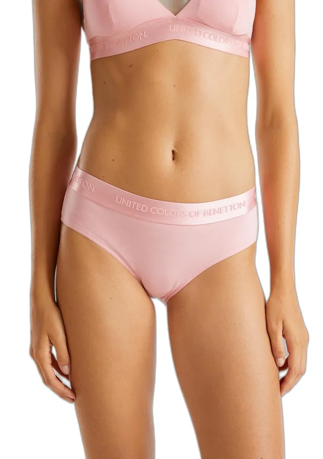 Benetton 3op81s01l Slip Donna Fianco Alto Cotone