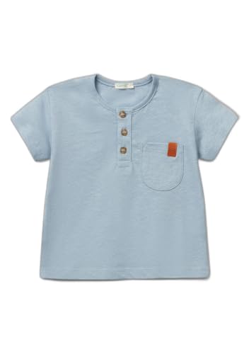 Benetton T-Shirt Bimbi 12 Mesi Bianca Cotone Lino Taschino