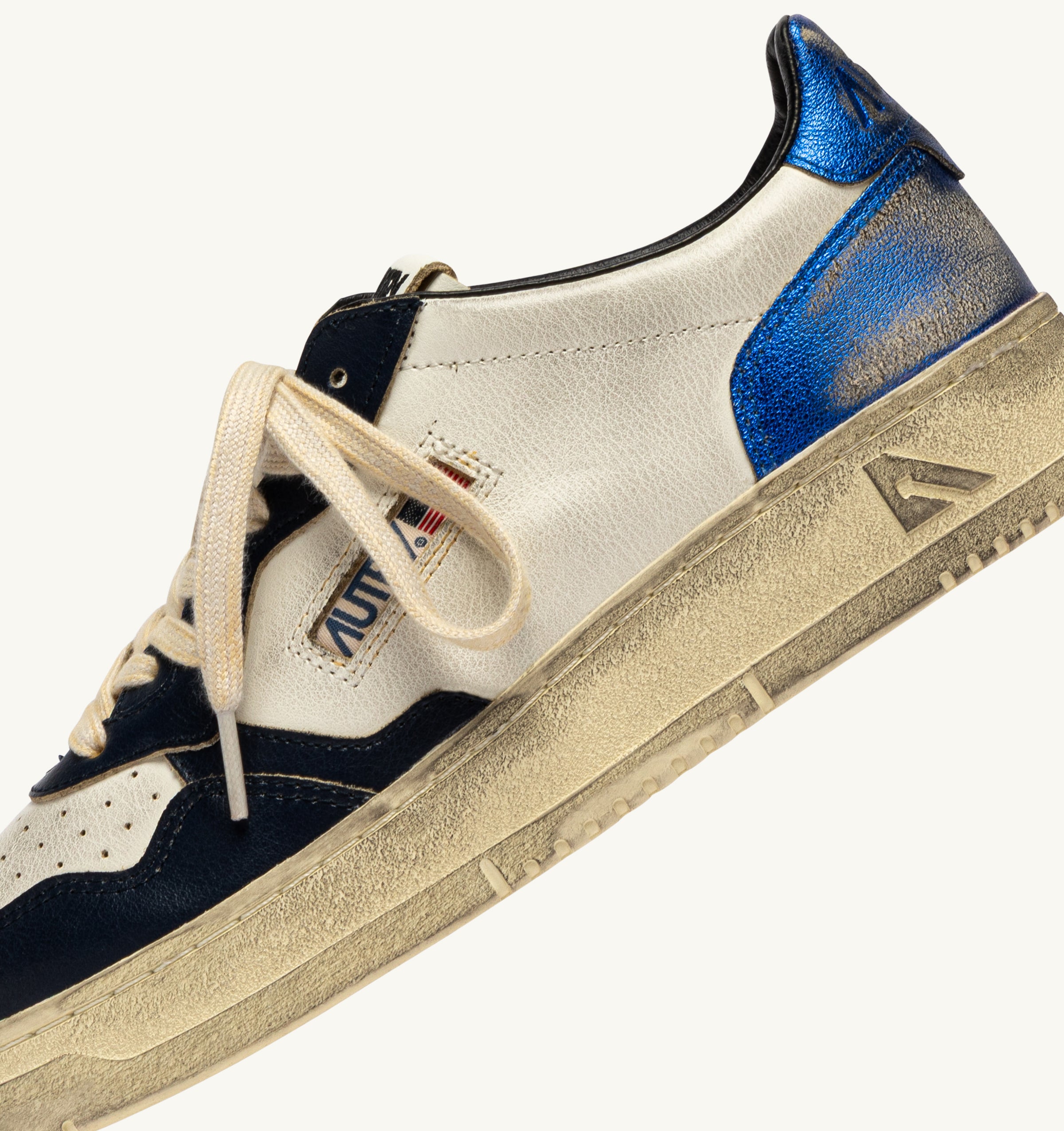 Autry Medalist Low AVLM-SV55 Sneakers Uomo Bianco Blu Vintage
