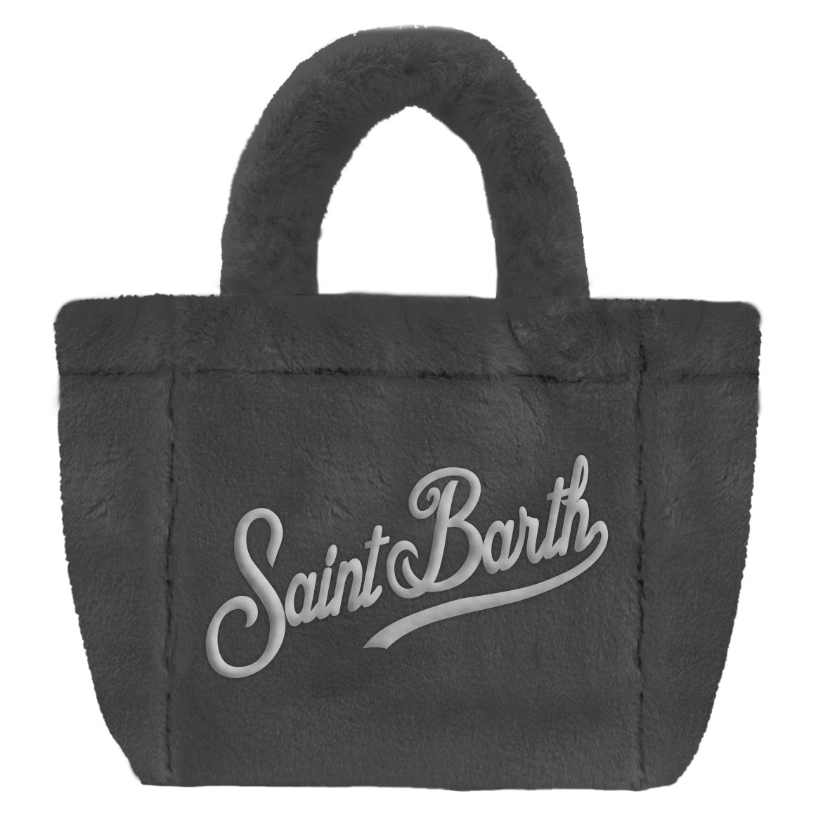 MC2 Saint Barth Vanity Mini Soft Fur borsa nero/grigio