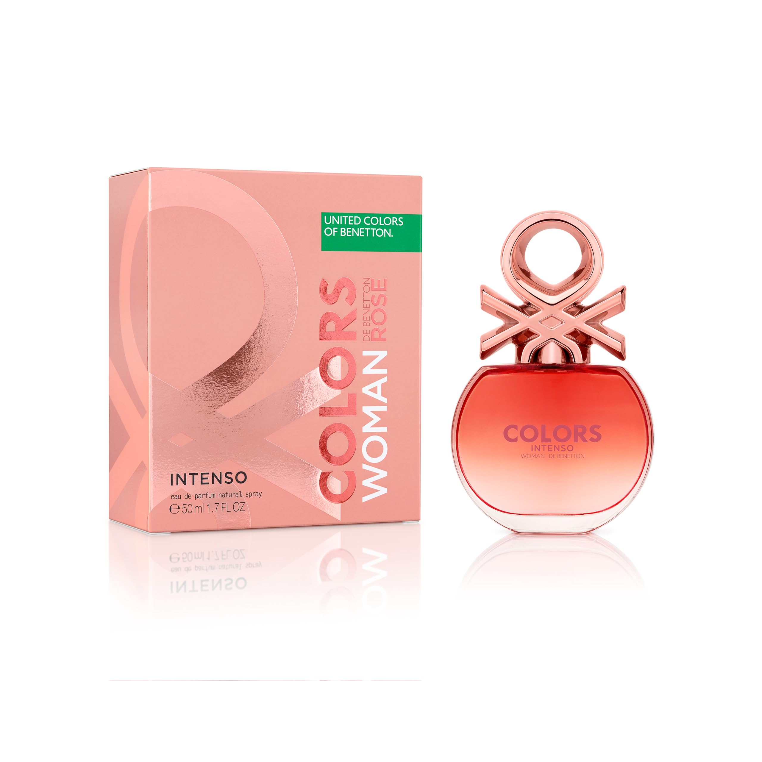 Benetton Colors Rose Intenso Eau de Parfum Donna 50 ml floreale