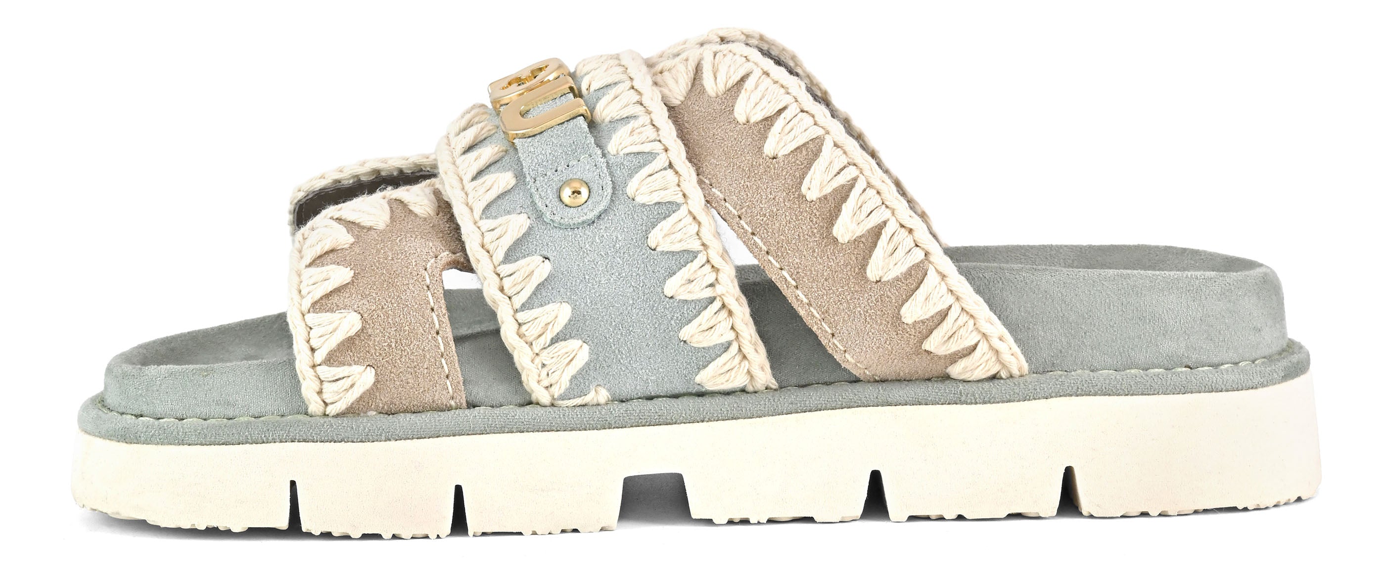 Mou Bio Bicolor SW461014A sandalo donna Tea camoscio
