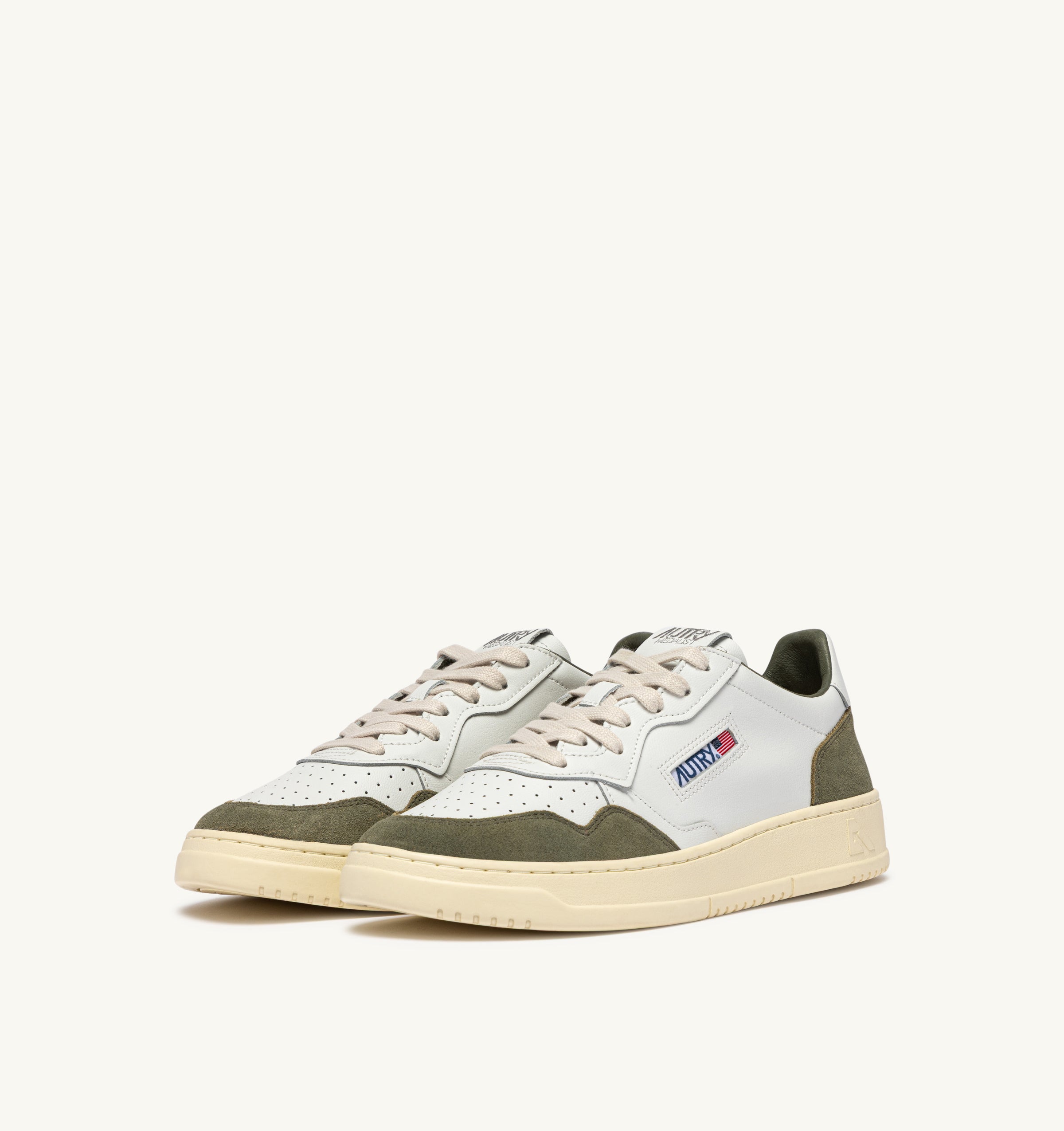 Autry Medalist Low Sneaker Uomo Bianco Verde Pelle