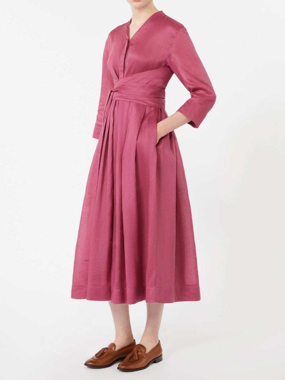 S Max Mara Camilla SMMCAMILLA Abito Lungo Ciclamino