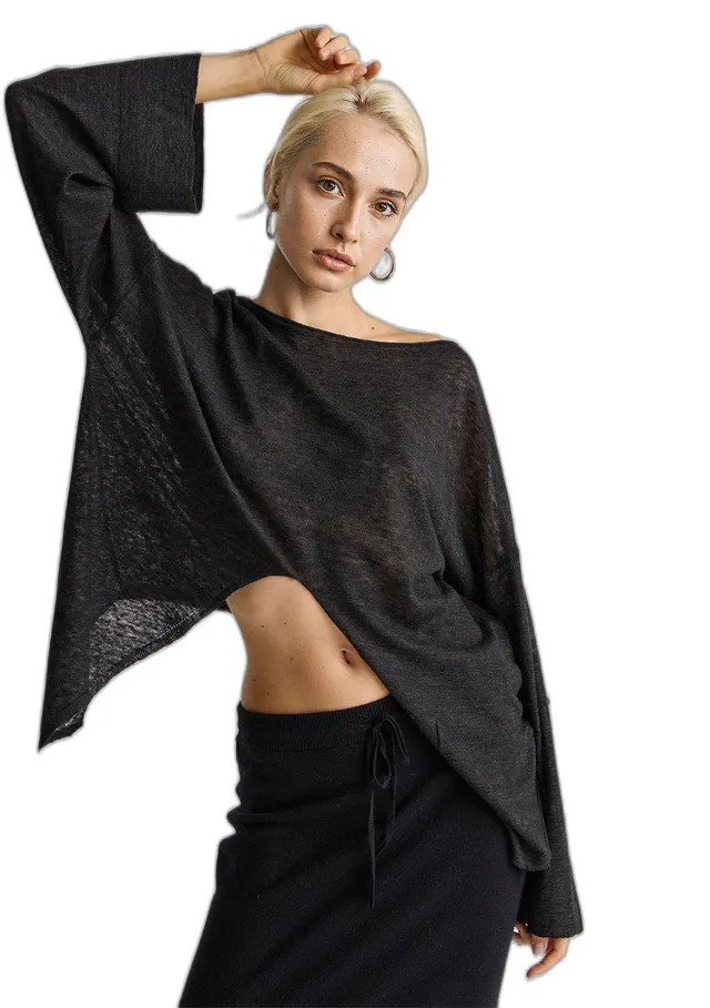 Benetton Maglieria Maglia Barchetta Donna S Alpaca