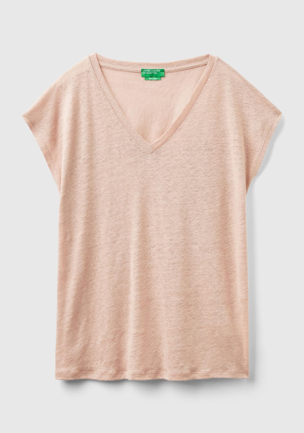Benetton T-Shirt Donna Maglietta Cotone Jersey Manica Corta