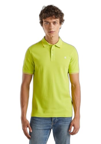Benetton 3089U301S polo uomo verde regular manica corta