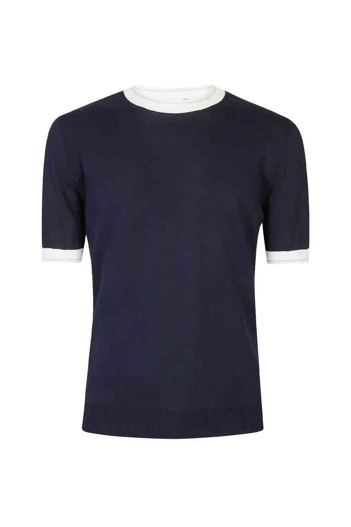 Eleventy M76MAGM19 maglia uomo cotone blu sabbia