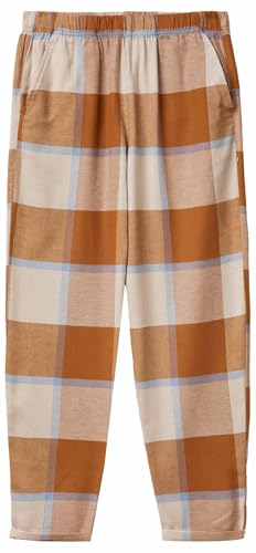 Benetton 40ep3f00i Pantaloni Donna Multicolor XXS Flanella