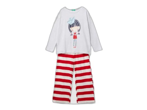 Benetton 3y5e0p07d Pigiama Bambina Glitter Taglia 90