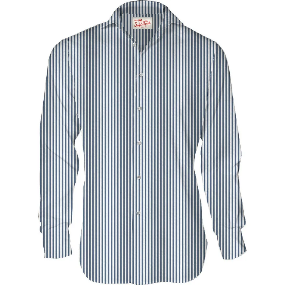 MC2 Saint Barth Pamplona Camicia Uomo Navy Rigata