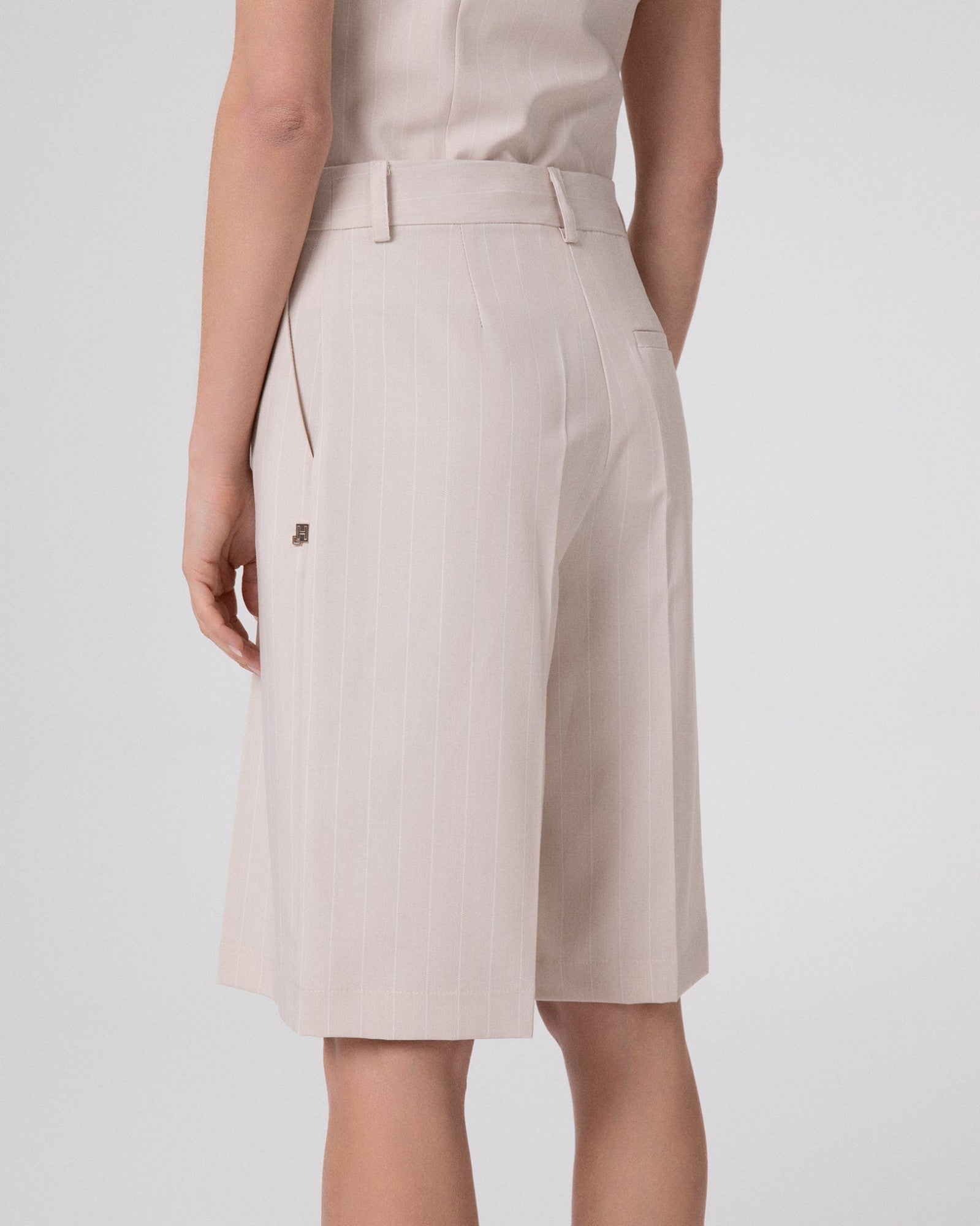 Hinnominate HMABW02569 bermuda donna beige gessato