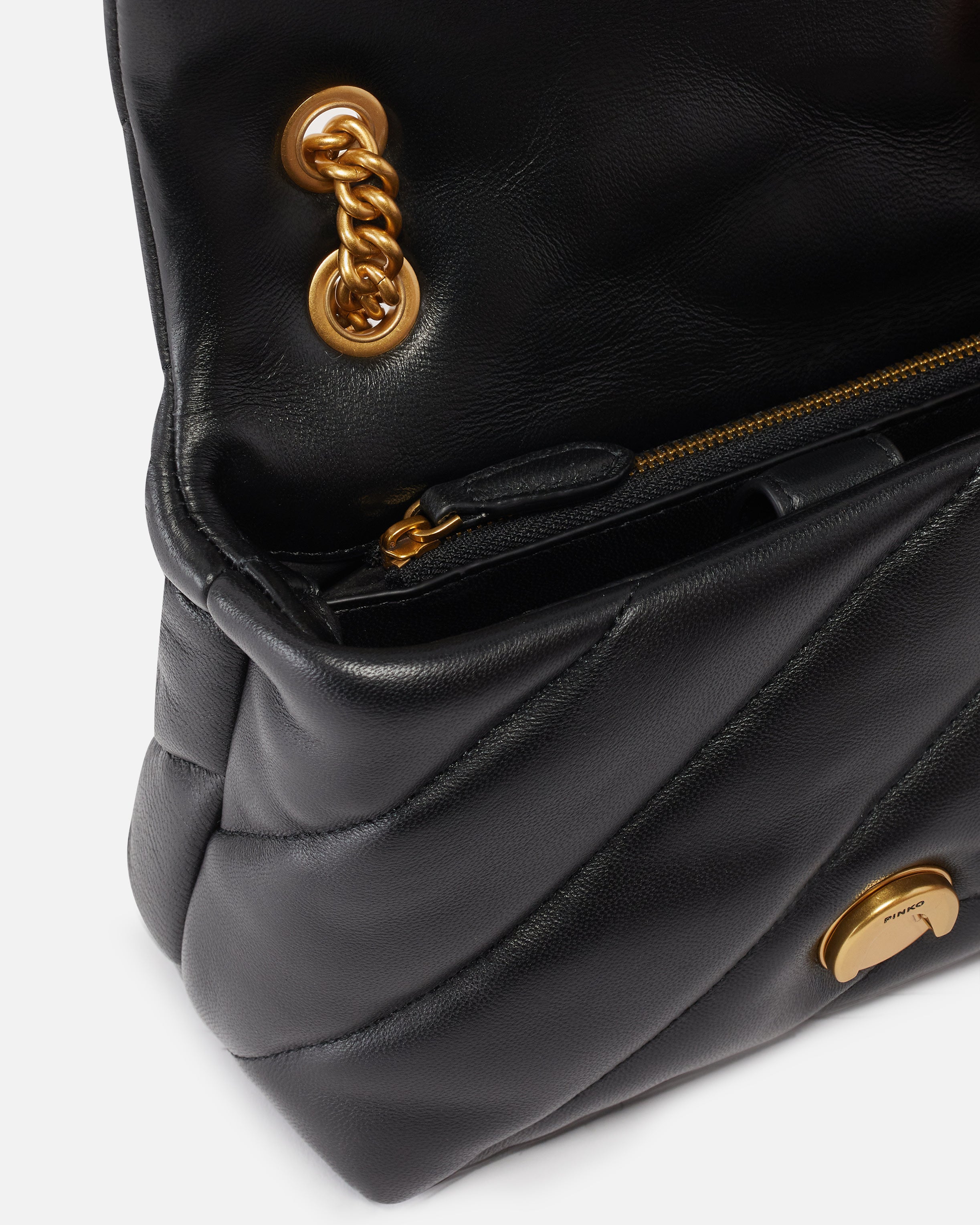 PINKO Love Puff Mini Classic borsa donna nero antique gold