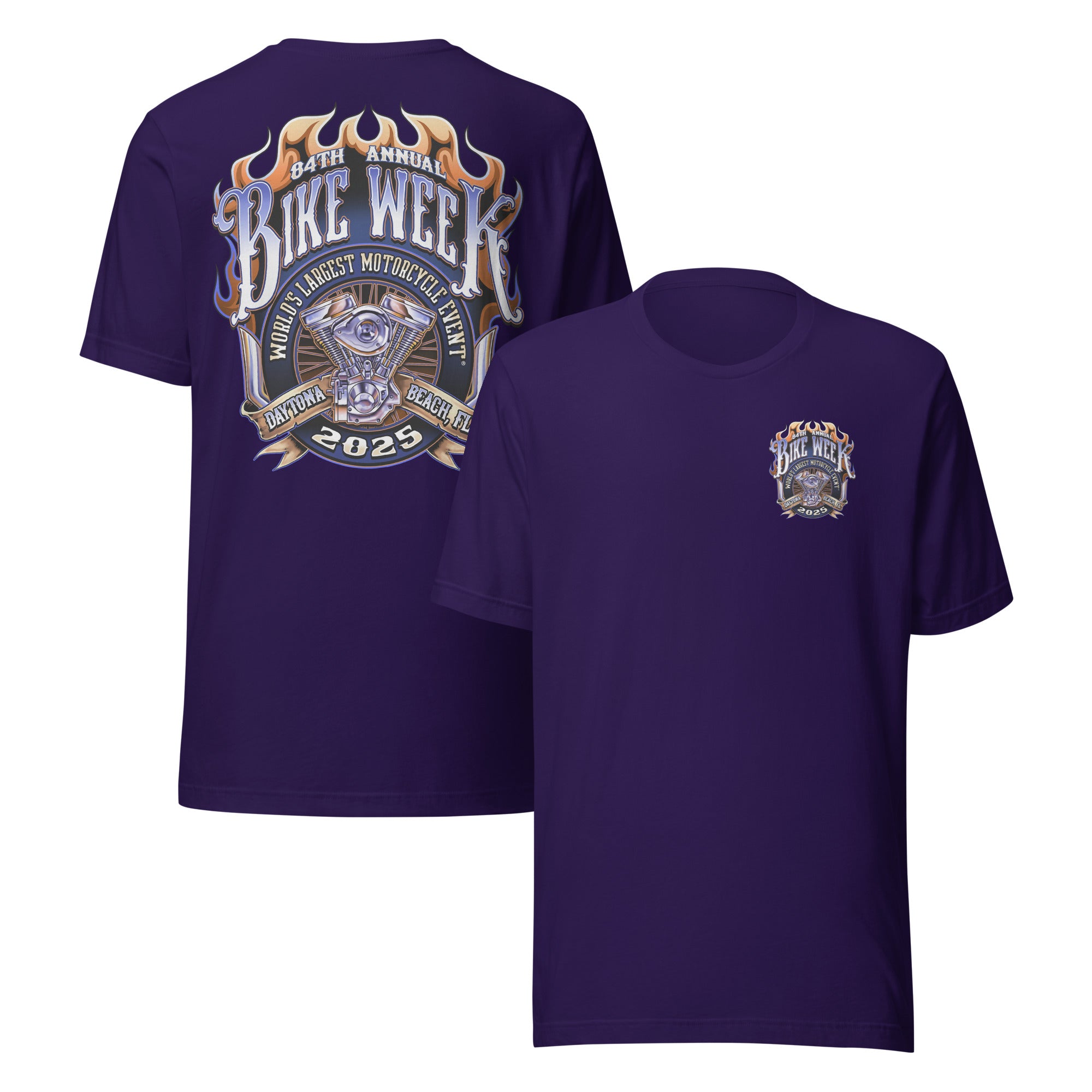 Pure Trash 84th Bike Week Daytona Maglietta Uomo Cotone Leggera