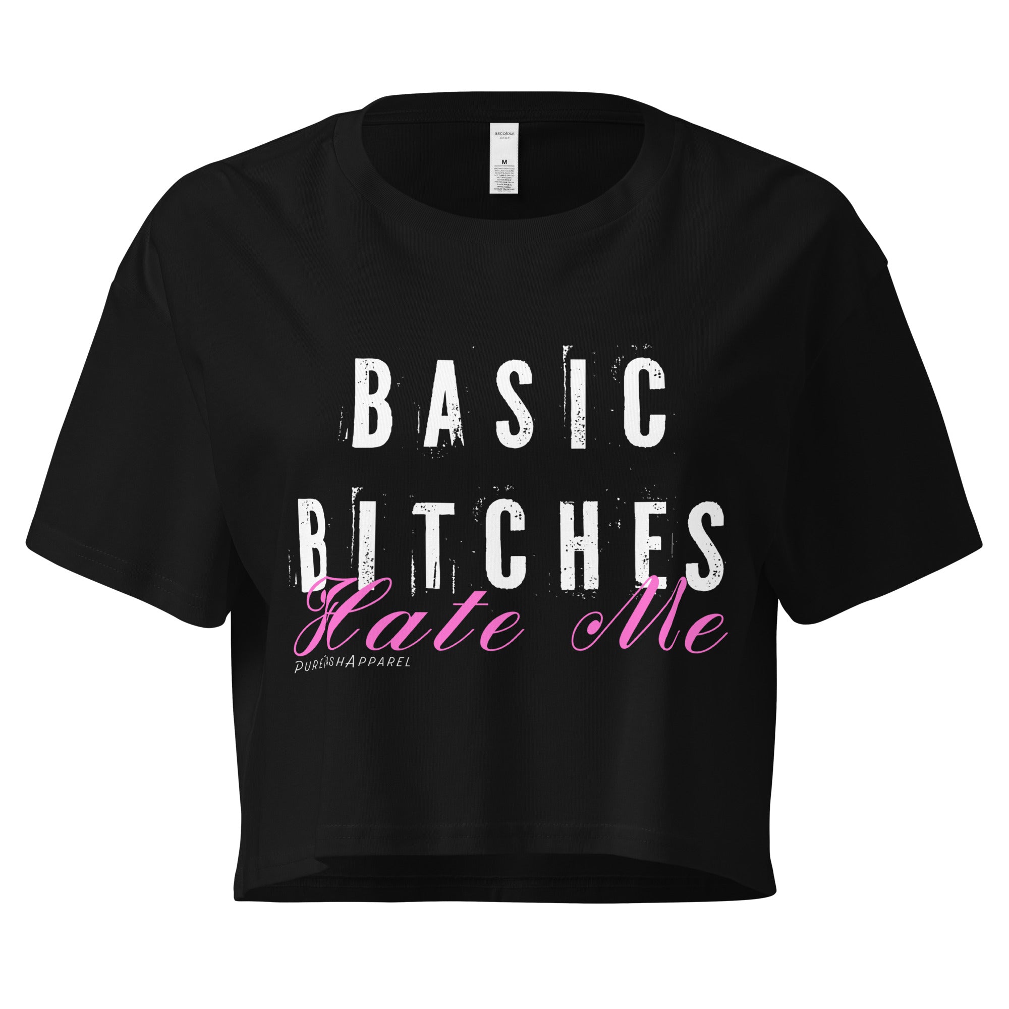 Pure Trash Basic crop top donna cotone nero S