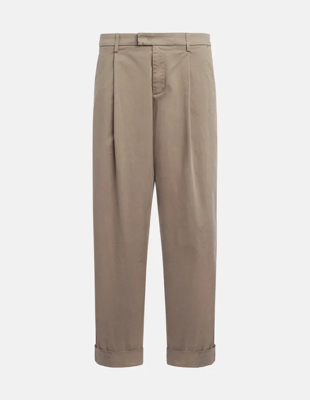 Dondup Mel Loose UP658 pantaloni uomo castoro