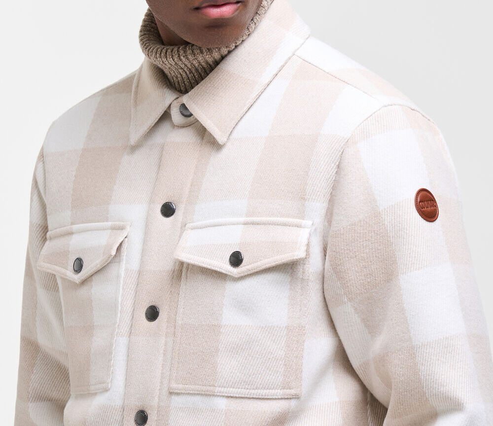 Colmar 11000011 overshirt uomo beige nude quadri