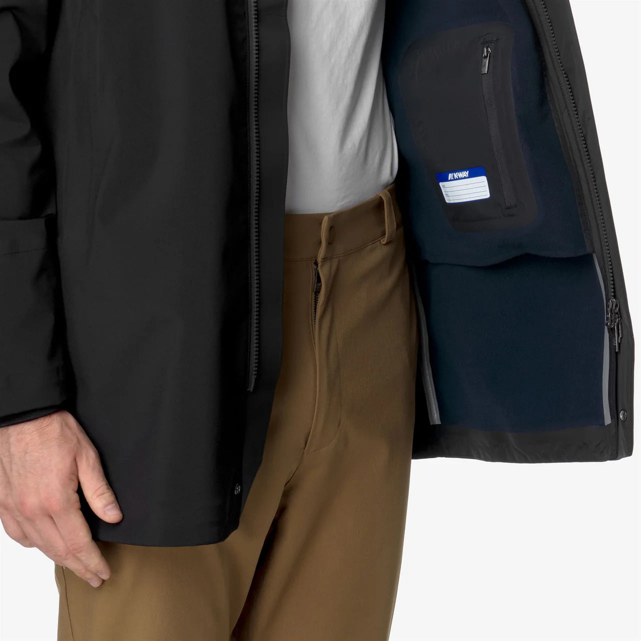 K-Way Duke Bonded K6116YW giacca uomo Black Pure 3 strati