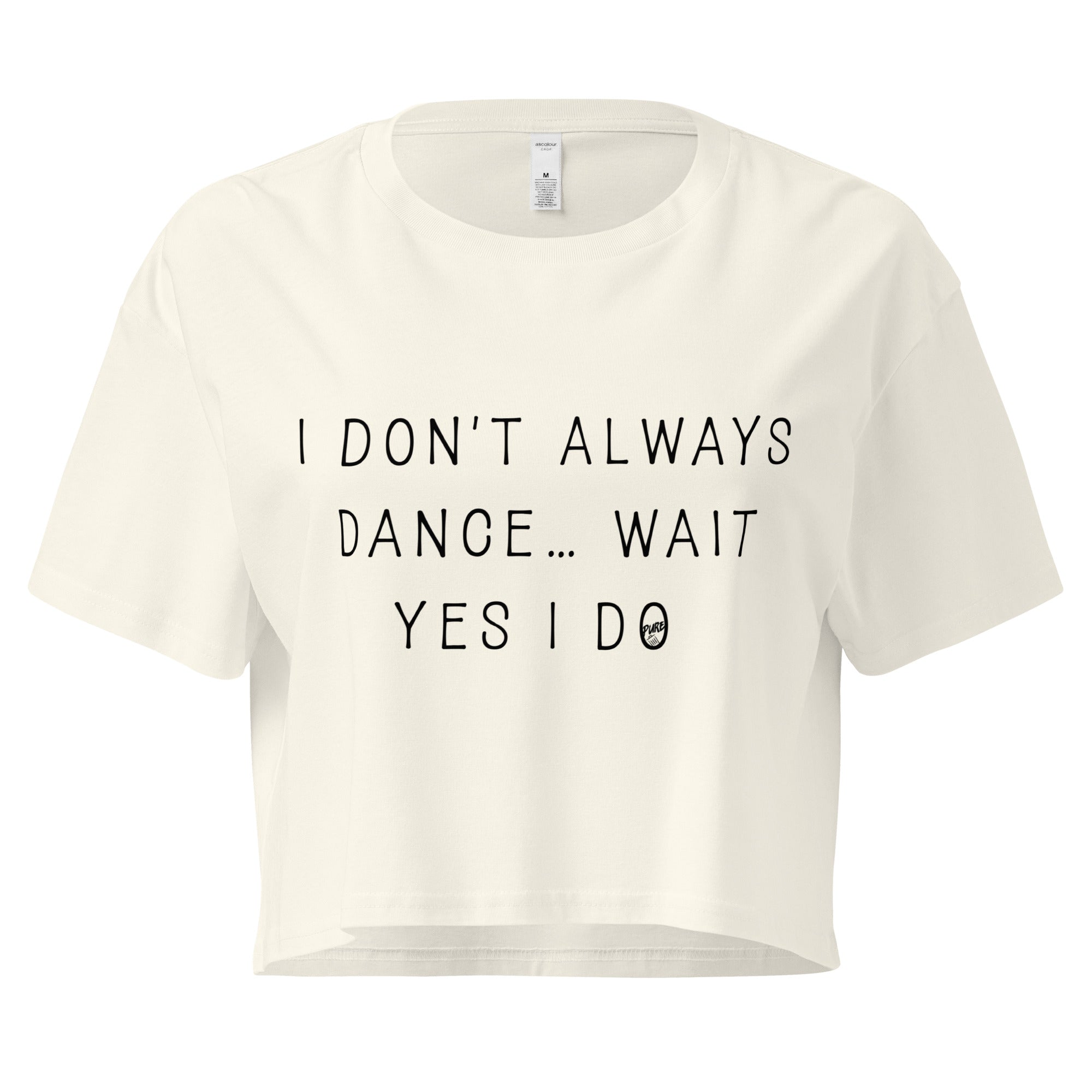 Pure Trash I Don't Always Dance crop top donna nero