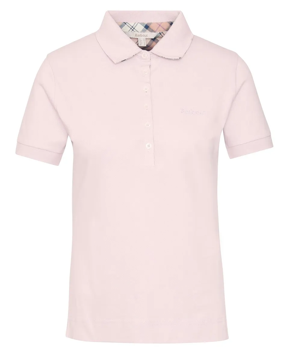 Barbour LML0634 Polo Donna Rosa Cotone Tartan