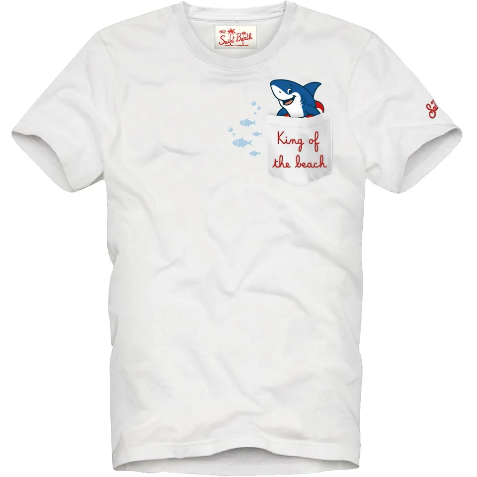MC2 Saint Barth Eddy 01948L t-shirt bambino bianco cotone
