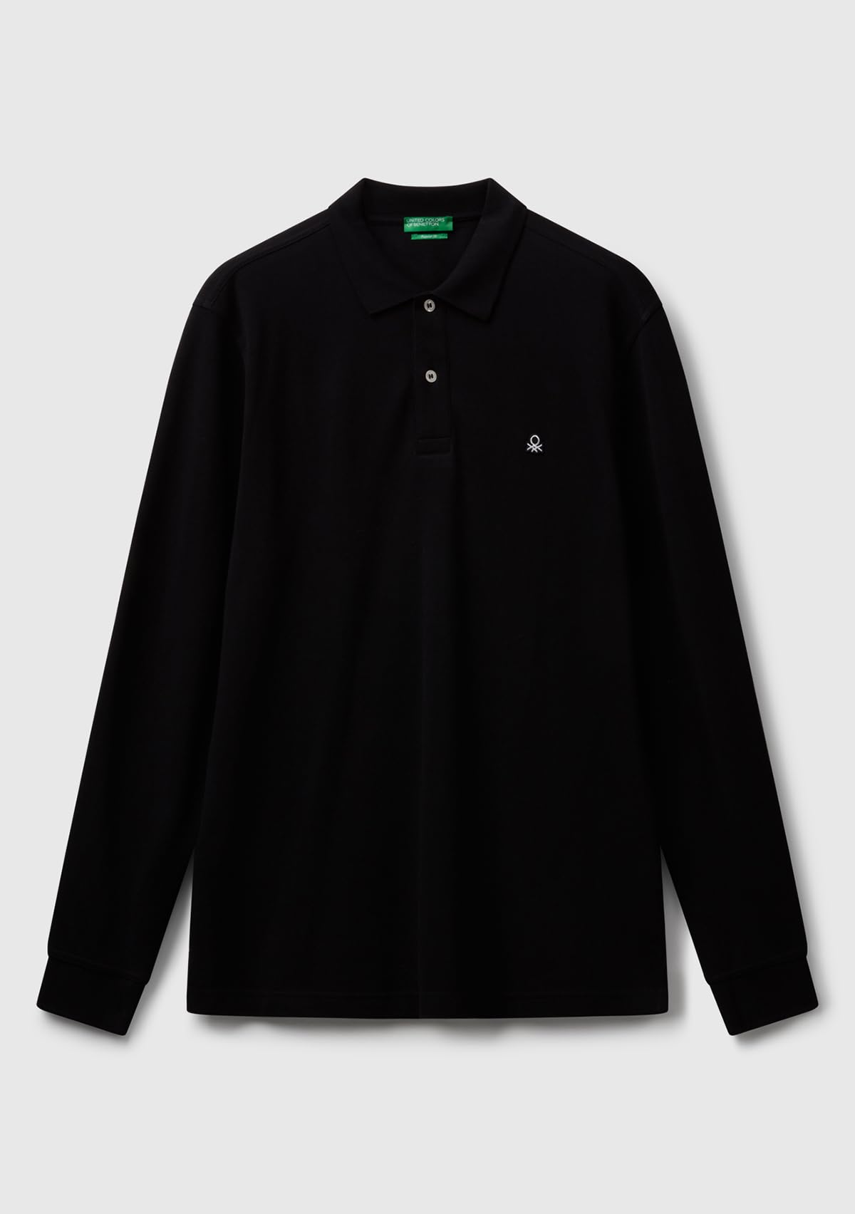 Benetton 3089j3204 polo uomo manica lunga tinta unita