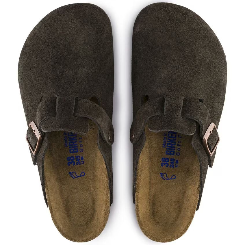 Birkenstock Boston 0660463 Ciabatta Suede Mocca Taglia 40