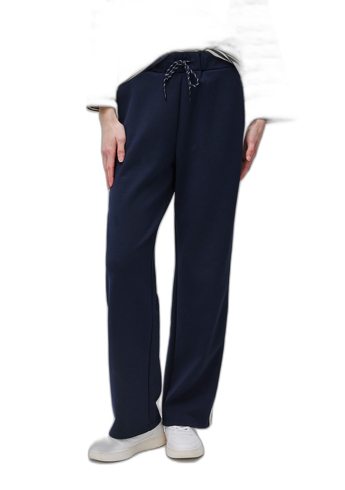 Benetton 35B1DF01H pantaloni donna beige gamba dritta
