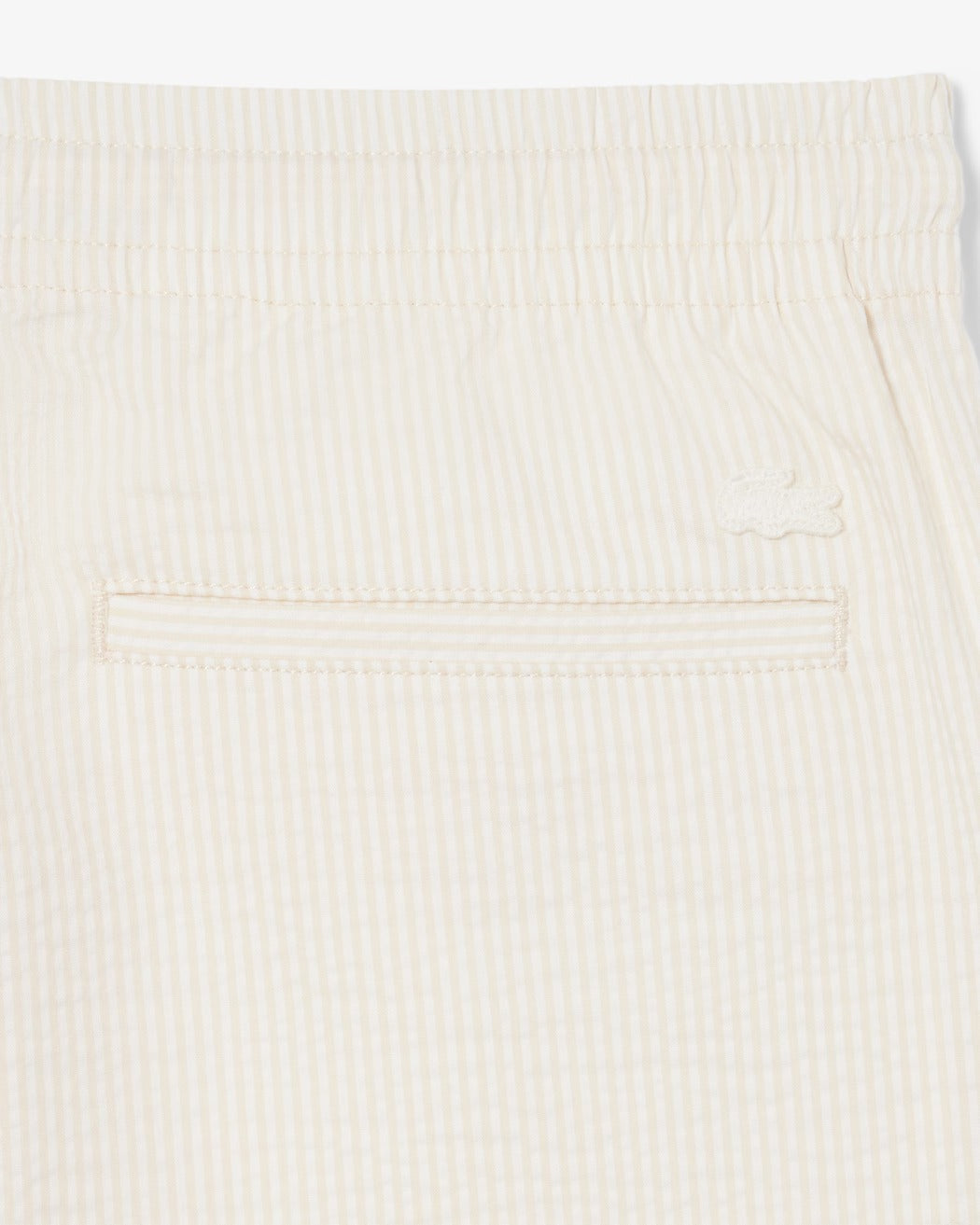 Lacoste GH1977 shorts uomo seersucker blanc beige