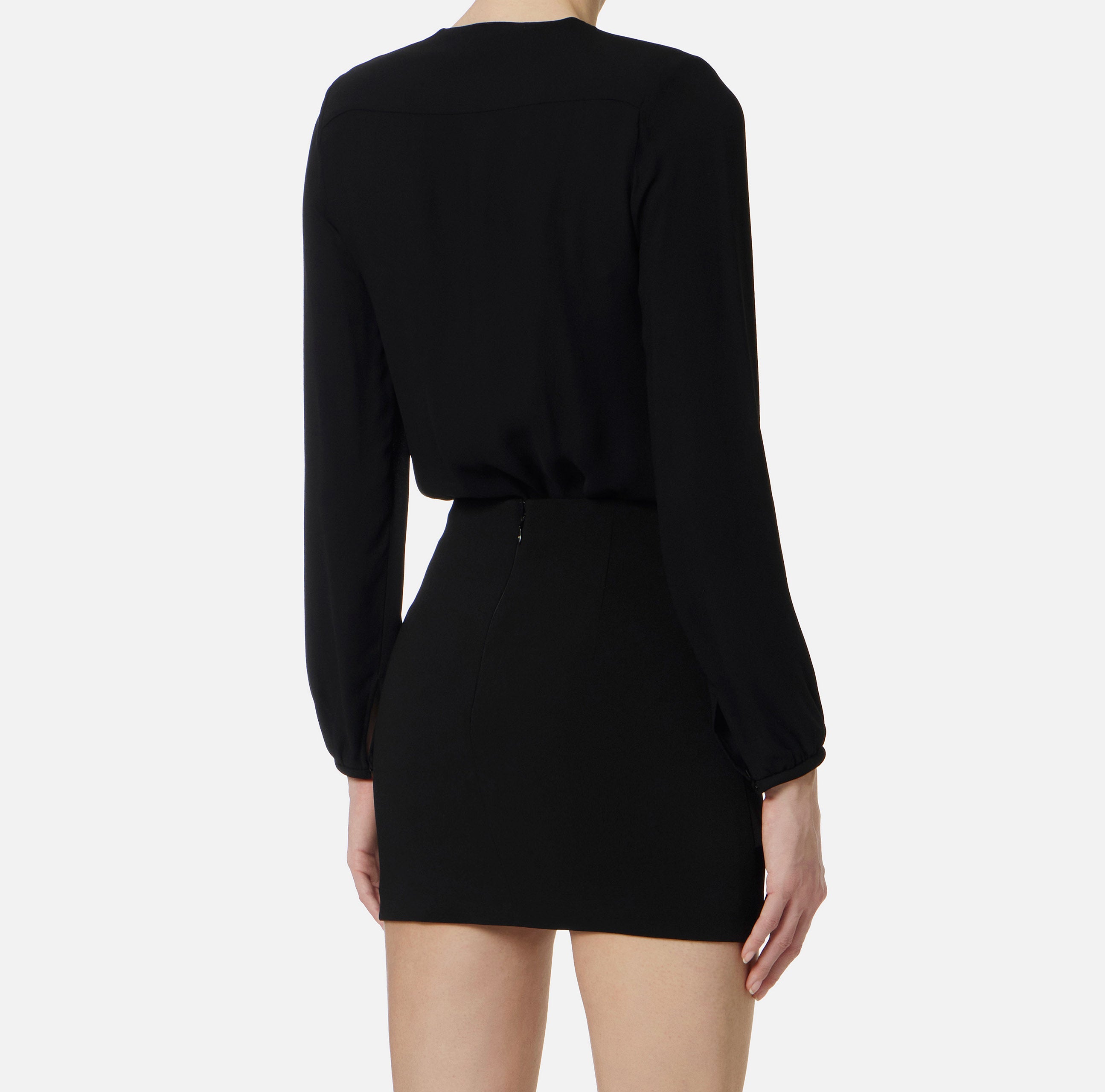 Elisabetta Franchi CB00762E2 body Nero georgette viscosa