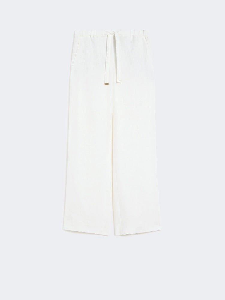 Max Mara Amedea SMMAMEDEA001 Pantalone Bianco Lino
