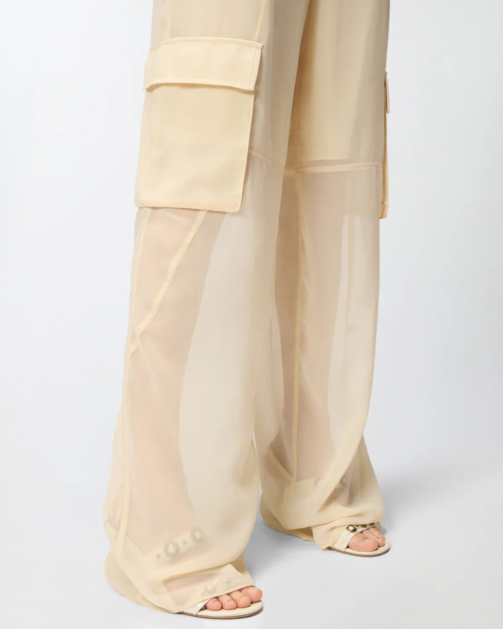 Pinko Casteggio 106792 pantalone donna giallo vaniglia