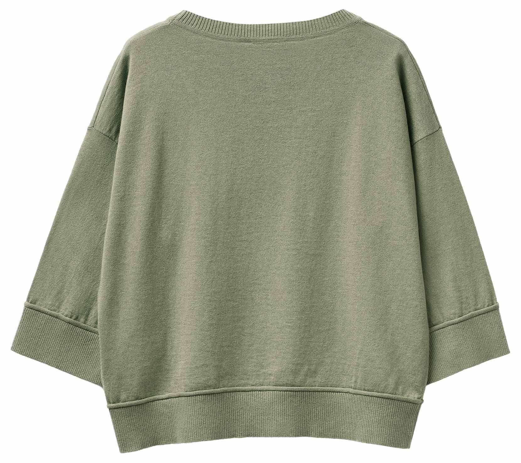 Benetton Maglieria Maglione Boxy Girocollo Spalla Scesa 3/4