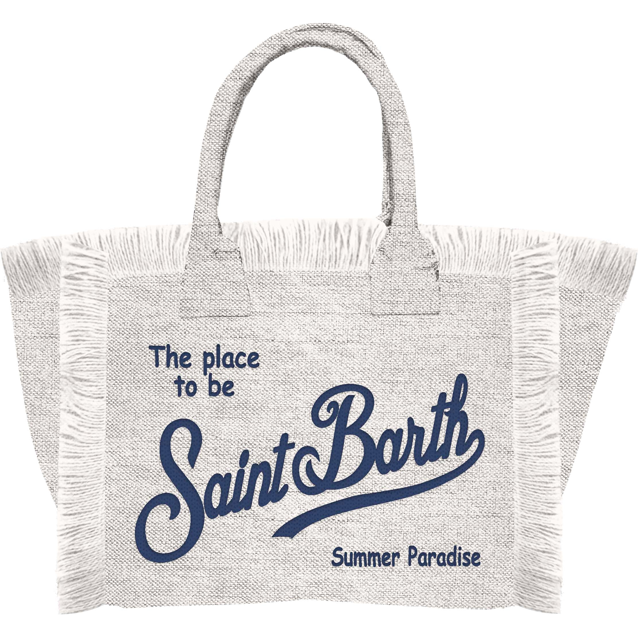 MC2 Saint Barth Vanity Linen 00405L borsa lino bianco
