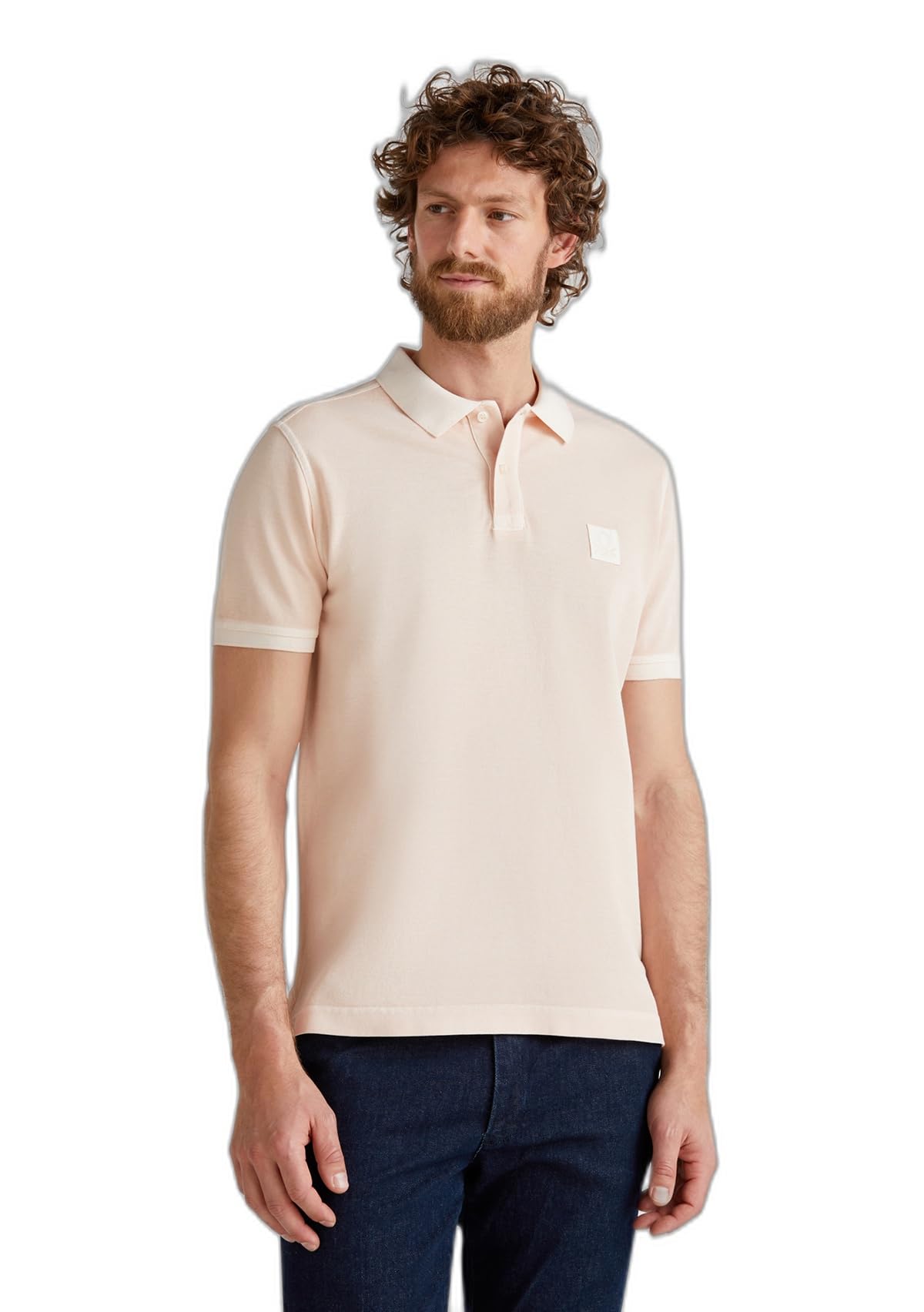 Benetton Polo Uomo Piquet Cotone Organico Patch Logo Taglia M