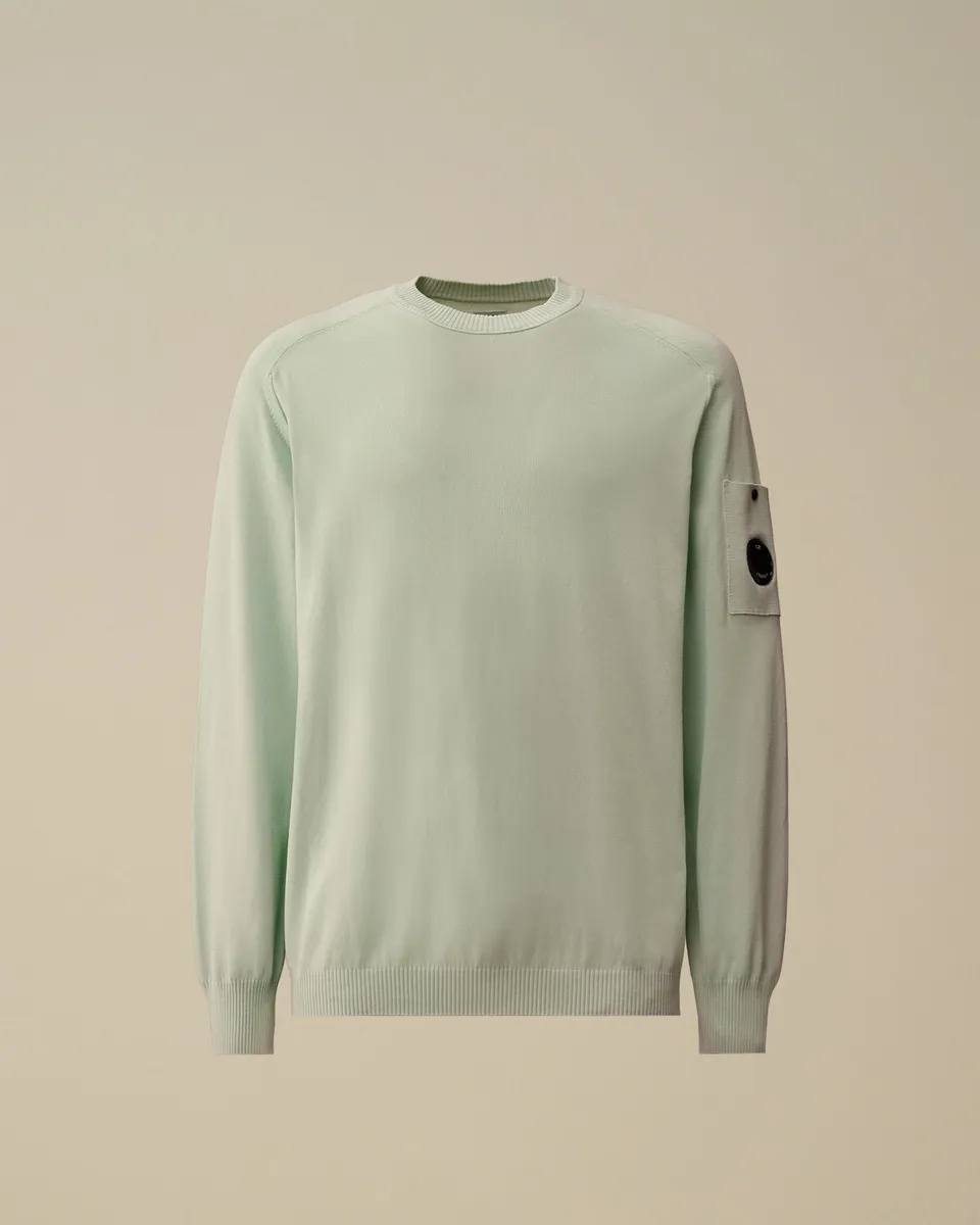 C.P. Company MKN105 Maglione Uomo Misty Blue Cotone