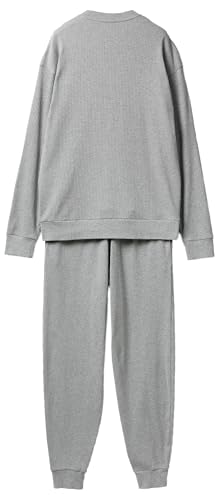 Benetton 3PCF4P02X Pigiama Uomo Costina Grigio