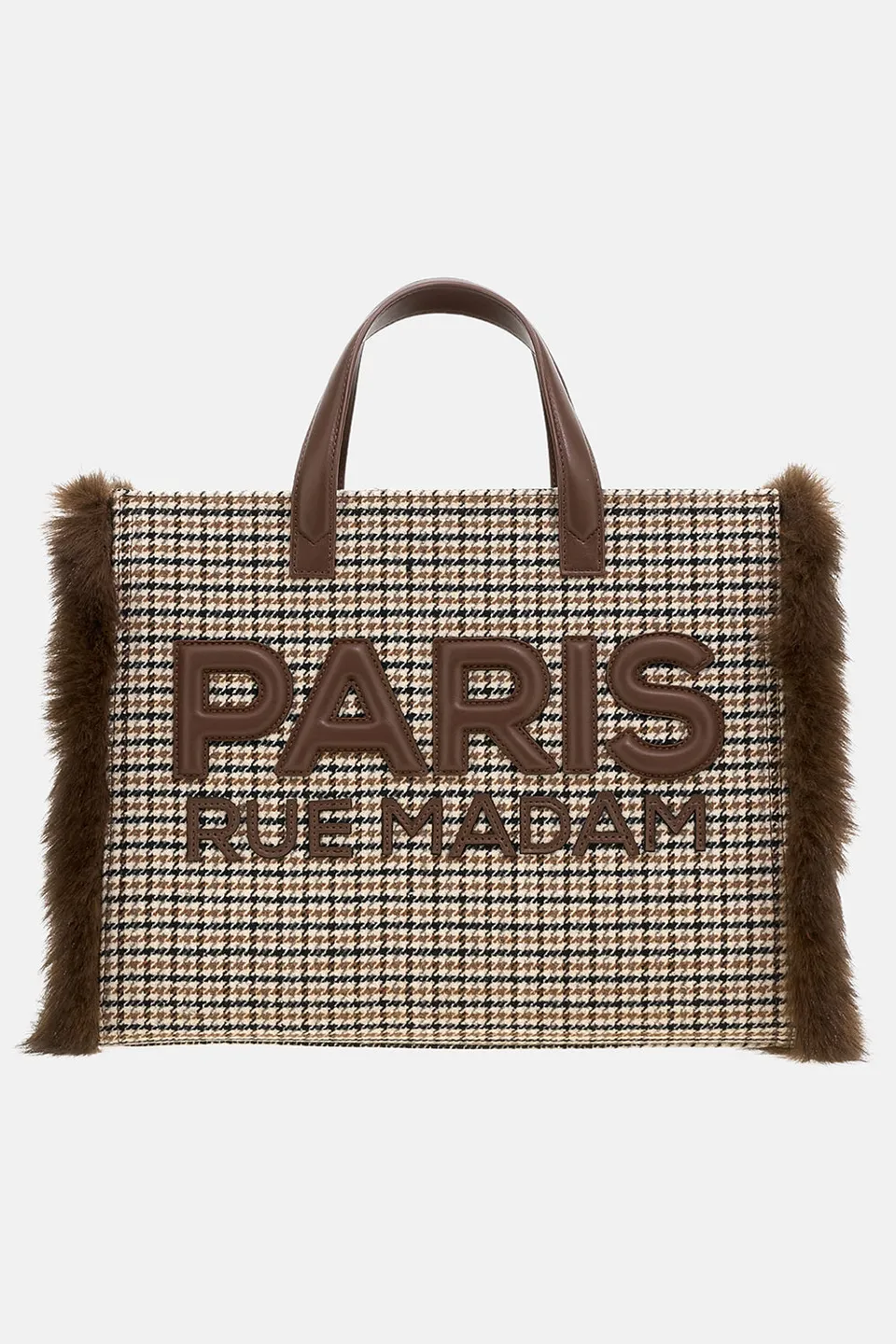 Rue Madam Megeve 1630 tote bag donna Pied de Poule panno