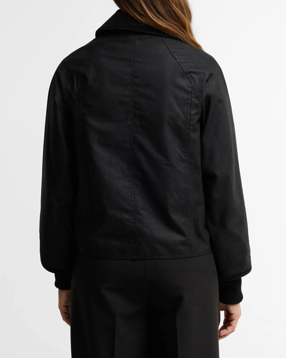 Barbour Beadnell LWX1403 giacca cerata Black Classic crop
