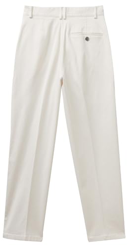 Benetton 4TDCDF05X Pantaloni Donna Chino 40 Raso Cotone