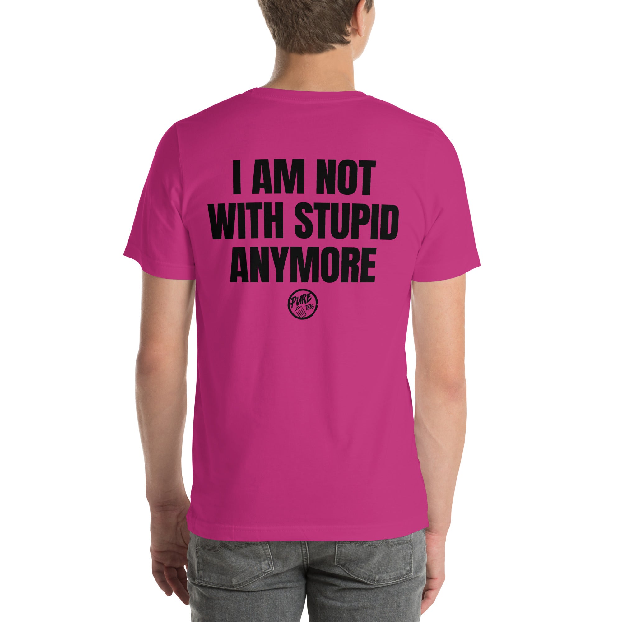 Pure Trash I'm Not With Stupid T-shirt uomo cotone regular